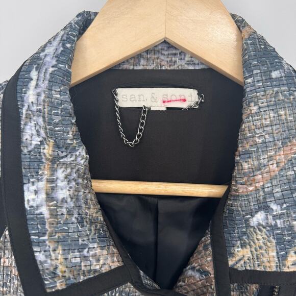 Anthropologie San & Soni Sequin Biker Jacket Vintage Sz 6 Avant Garde Steampunk - Picture 3 of 9